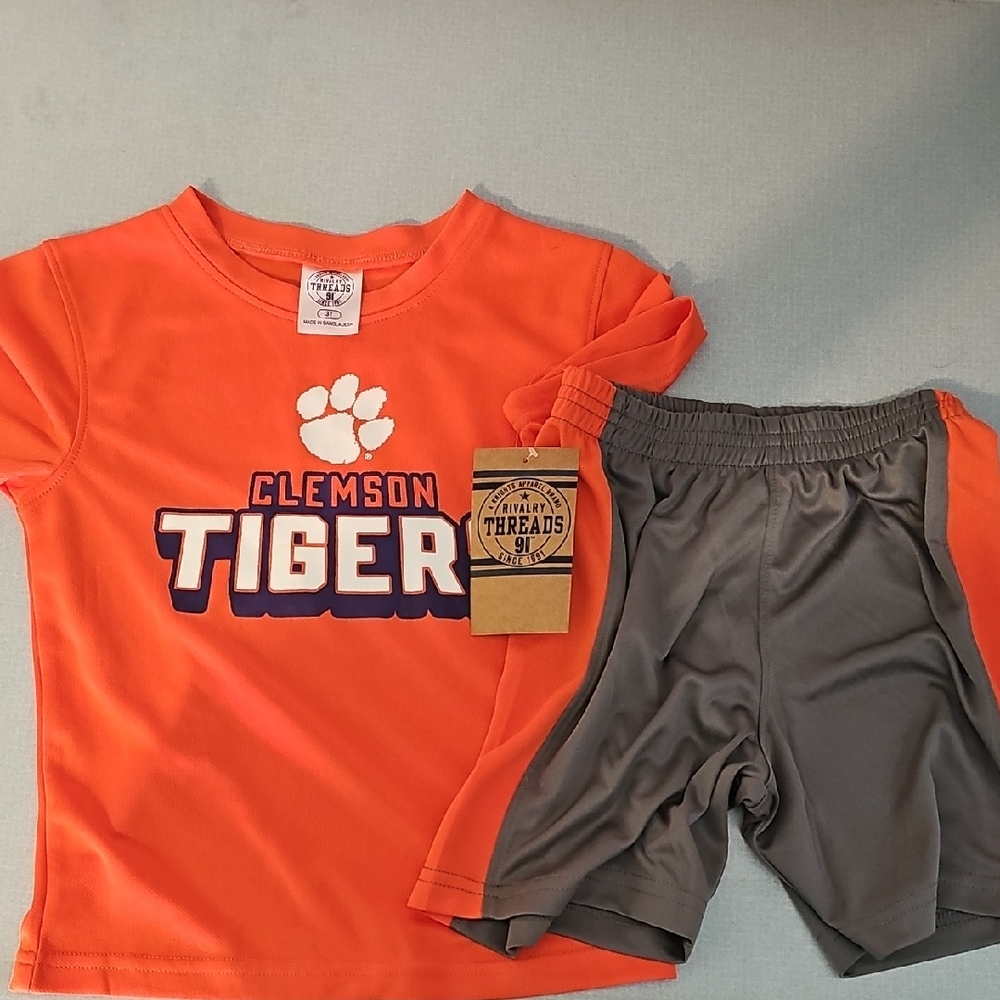 Rivalry Threads Orange and Gray Kids Matching Set